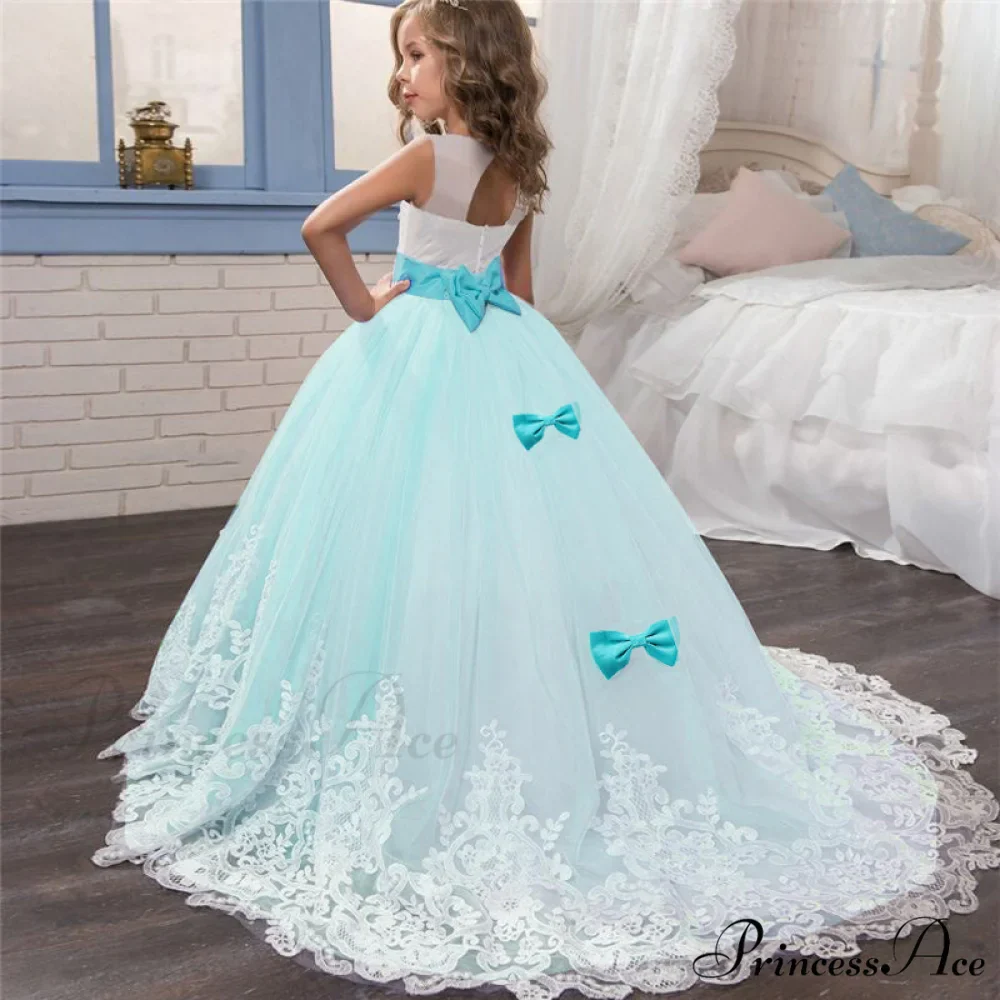 Embroidery Gown 6-14 Lace Wedding Flower Teen Party Girls Birthday Formal For Christmas Clothes Red Kids Dresses Gown Yrs - Image 17