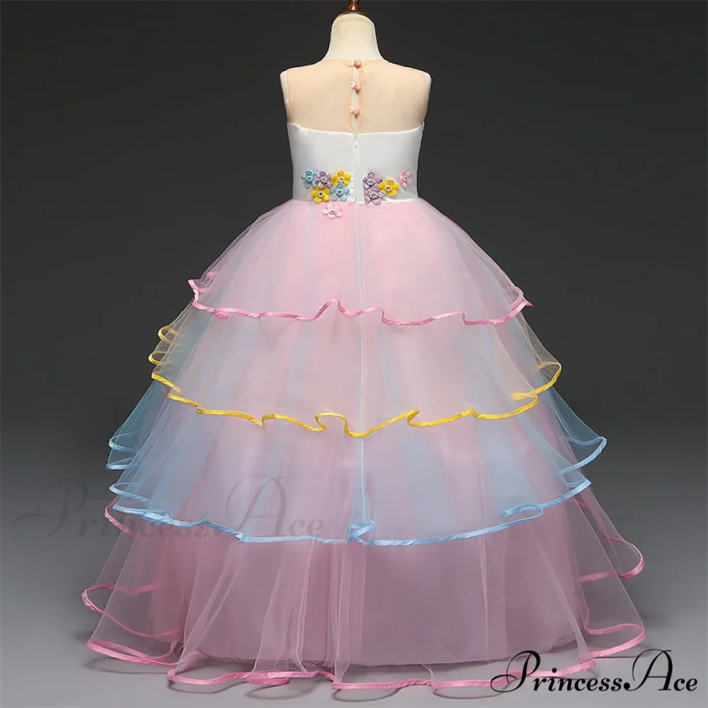 Embroidery Gown 6-14 Lace Wedding Flower Teen Party Girls Birthday Formal For Christmas Clothes Red Kids Dresses Gown Yrs - Image 24