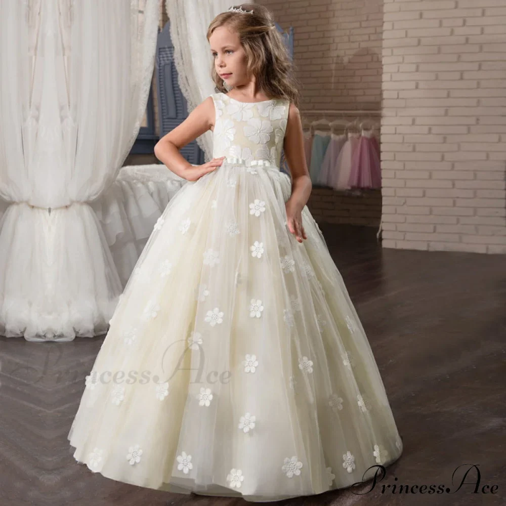 Embroidery Gown 6-14 Lace Wedding Flower Teen Party Girls Birthday Formal For Christmas Clothes Red Kids Dresses Gown Yrs - Image 42