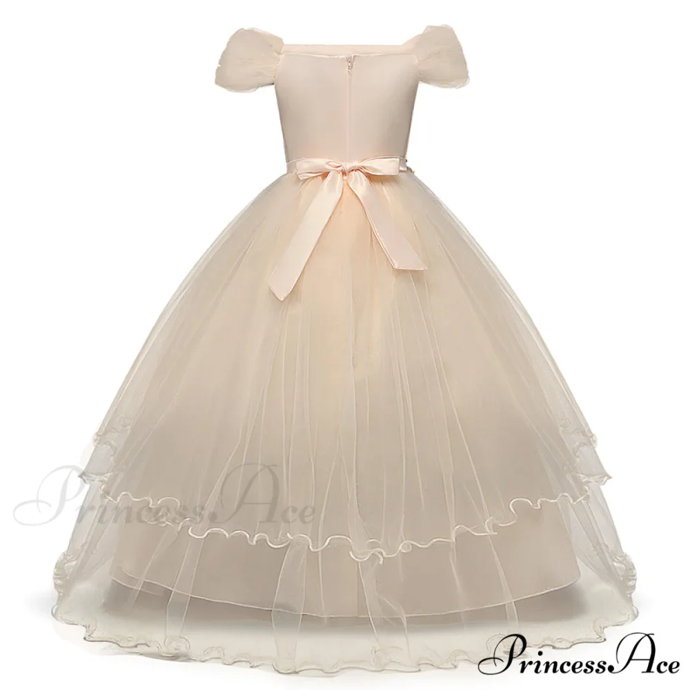 Embroidery Gown 6-14 Lace Wedding Flower Teen Party Girls Birthday Formal For Christmas Clothes Red Kids Dresses Gown Yrs - Image 47