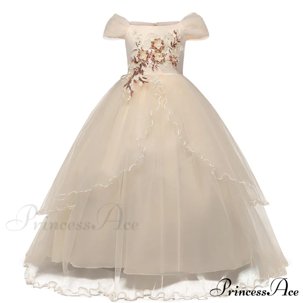 Embroidery Gown 6-14 Lace Wedding Flower Teen Party Girls Birthday Formal For Christmas Clothes Red Kids Dresses Gown Yrs - Image 48