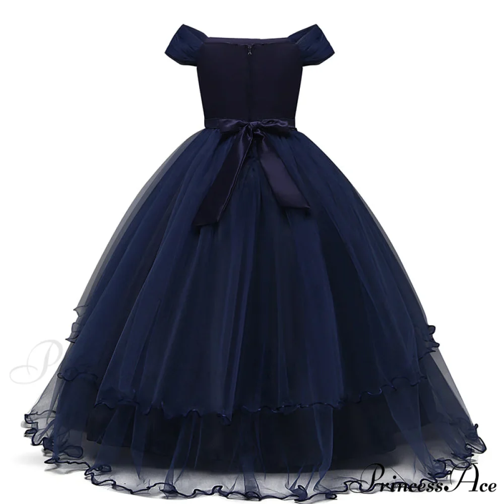 Embroidery Gown 6-14 Lace Wedding Flower Teen Party Girls Birthday Formal For Christmas Clothes Red Kids Dresses Gown Yrs - Image 50