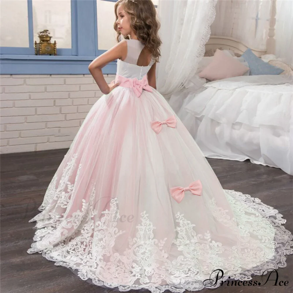 Embroidery Gown 6-14 Lace Wedding Flower Teen Party Girls Birthday Formal For Christmas Clothes Red Kids Dresses Gown Yrs - Image 6