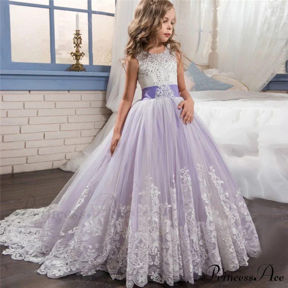 Embroidery Gown 6-14 Lace Wedding Flower Teen Party Girls Birthday Formal For Christmas Clothes Red Kids Dresses Gown Yrs - Image 7