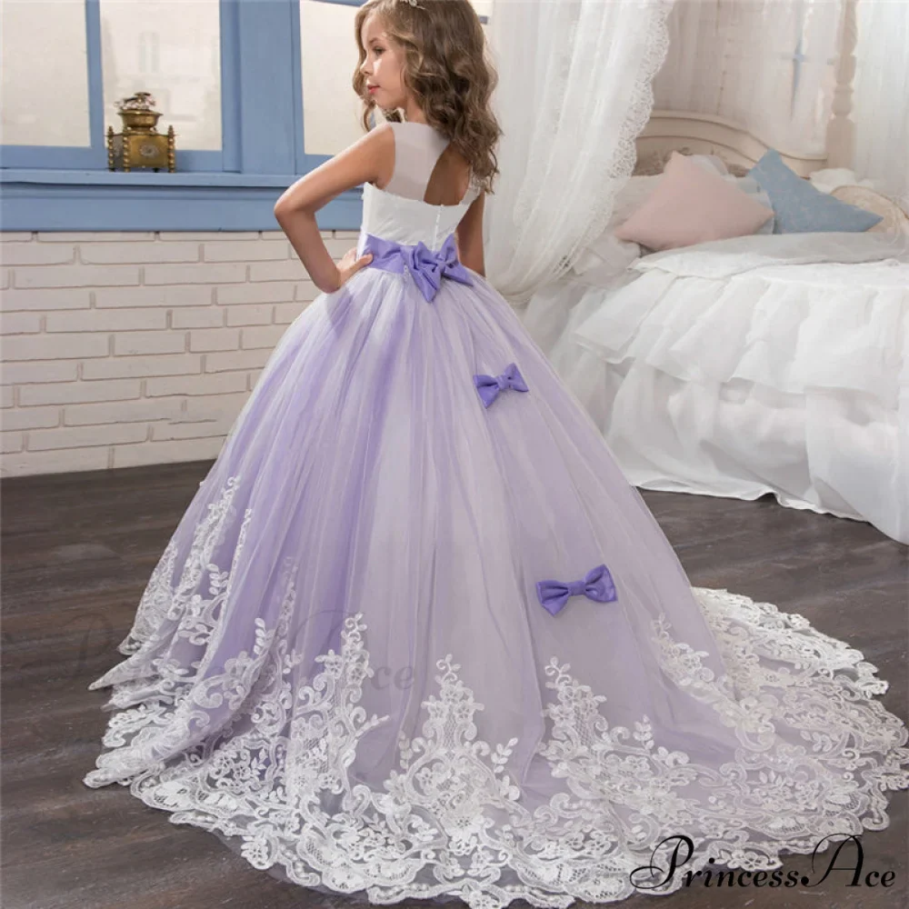 Embroidery Gown 6-14 Lace Wedding Flower Teen Party Girls Birthday Formal For Christmas Clothes Red Kids Dresses Gown Yrs - Image 8