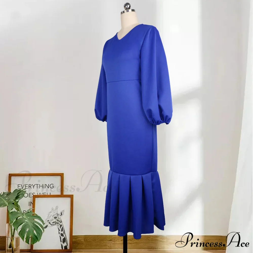 Autumn Spring Occasion Female V Neck Event BerryBetty Gown African Puff Sexy Bodycon Women Fashion Robes Sleeves Party Long Vestidos - Image 10