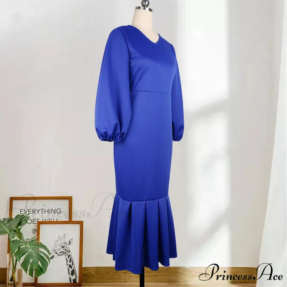 Autumn Spring Occasion Female V Neck Event BerryBetty Gown African Puff Sexy Bodycon Women Fashion Robes Sleeves Party Long Vestidos - Image 11