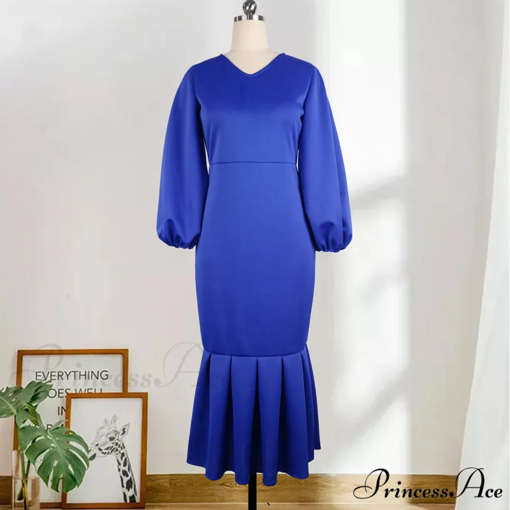 Autumn Spring Occasion Female V Neck Event BerryBetty Gown African Puff Sexy Bodycon Women Fashion Robes Sleeves Party Long Vestidos - Image 9