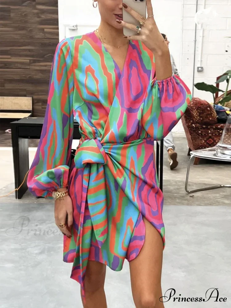 Neck V Elegant Slim Gown Party Cross for Fit Women - Image 7
