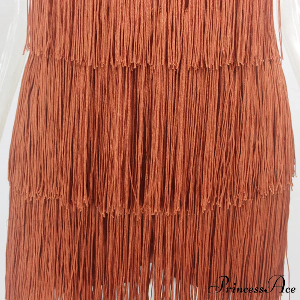Party Fringe Bandage Halter Warm-Season Club Bodycon Tassel Gown Mini Casual 2024 Gown Backless Vestidos - Image 15
