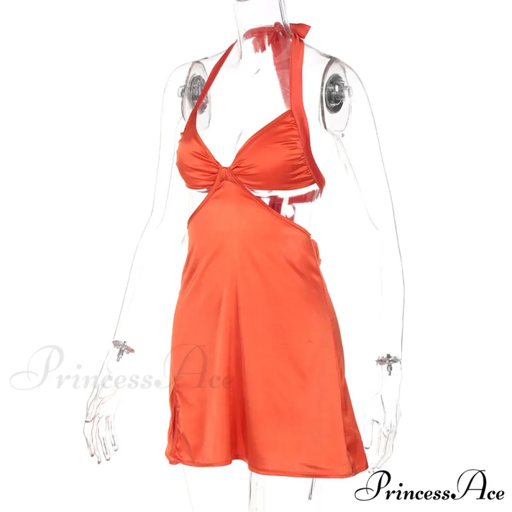 Halter Backless Bandage Women Slim Bodycon Hollow Out Warm-Season Mini Strapless Party Sexy Gown Dress - Image 31