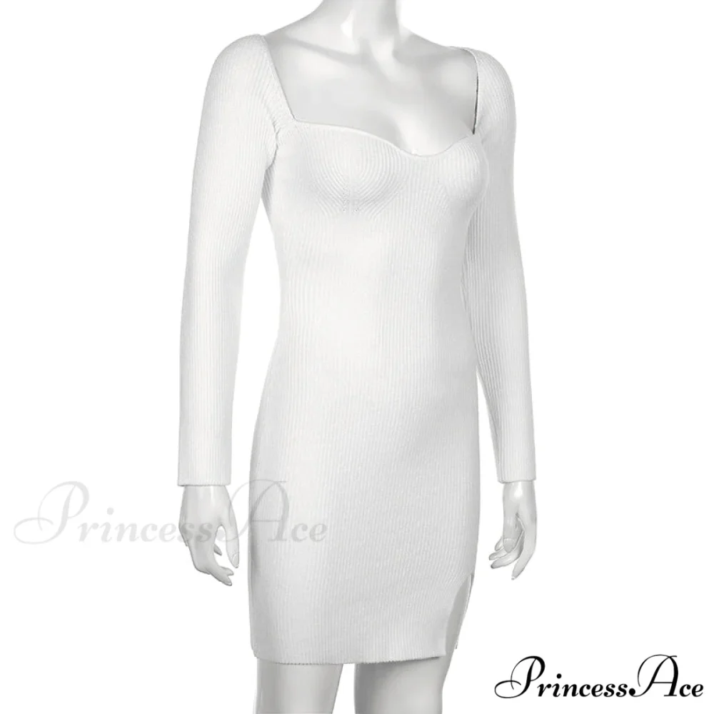 Knitted Sleeves Gown and Women Long Sweater Shoulder Off with Design - Image 13