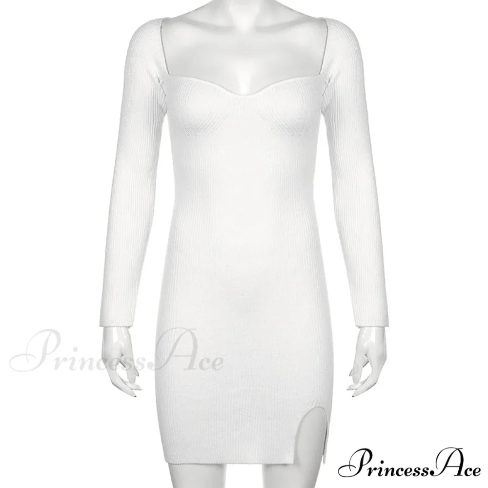 Knitted Sleeves Gown and Women Long Sweater Shoulder Off with Design - Image 15