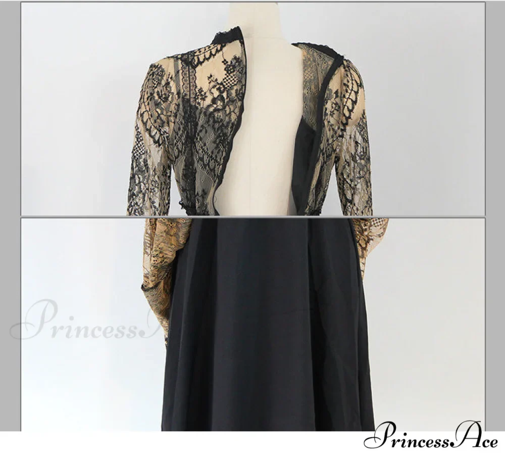 O-Neck Casual Waist Elegant High Party Vintage Femme Lace Sexy Arm Spring Robe Slim Long Outfits Fashion Women OL 2024 Dresses - Image 4