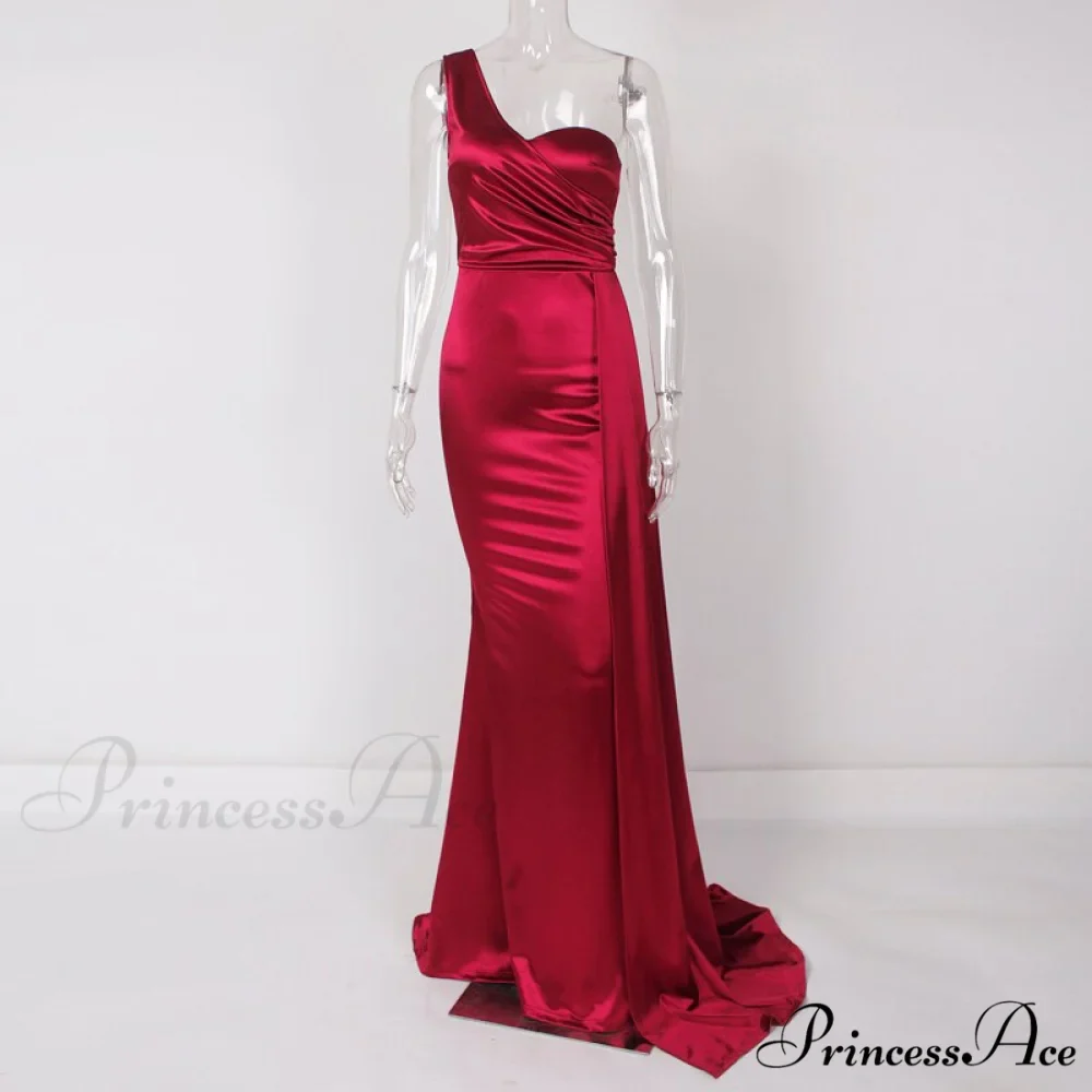 Women's Blue Evening Green Gown Full-Length Party Royal with Sexy Gown Satin Long Ribbon Draped Dress - Image 7