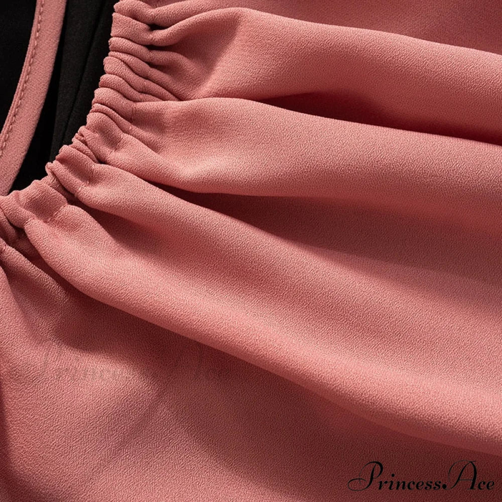 Mini Flare Sexy Out Cut Long Halter Party Spring Backless Bodycon Arm Gown Women Drawstring Elegant Dresses - Image 14