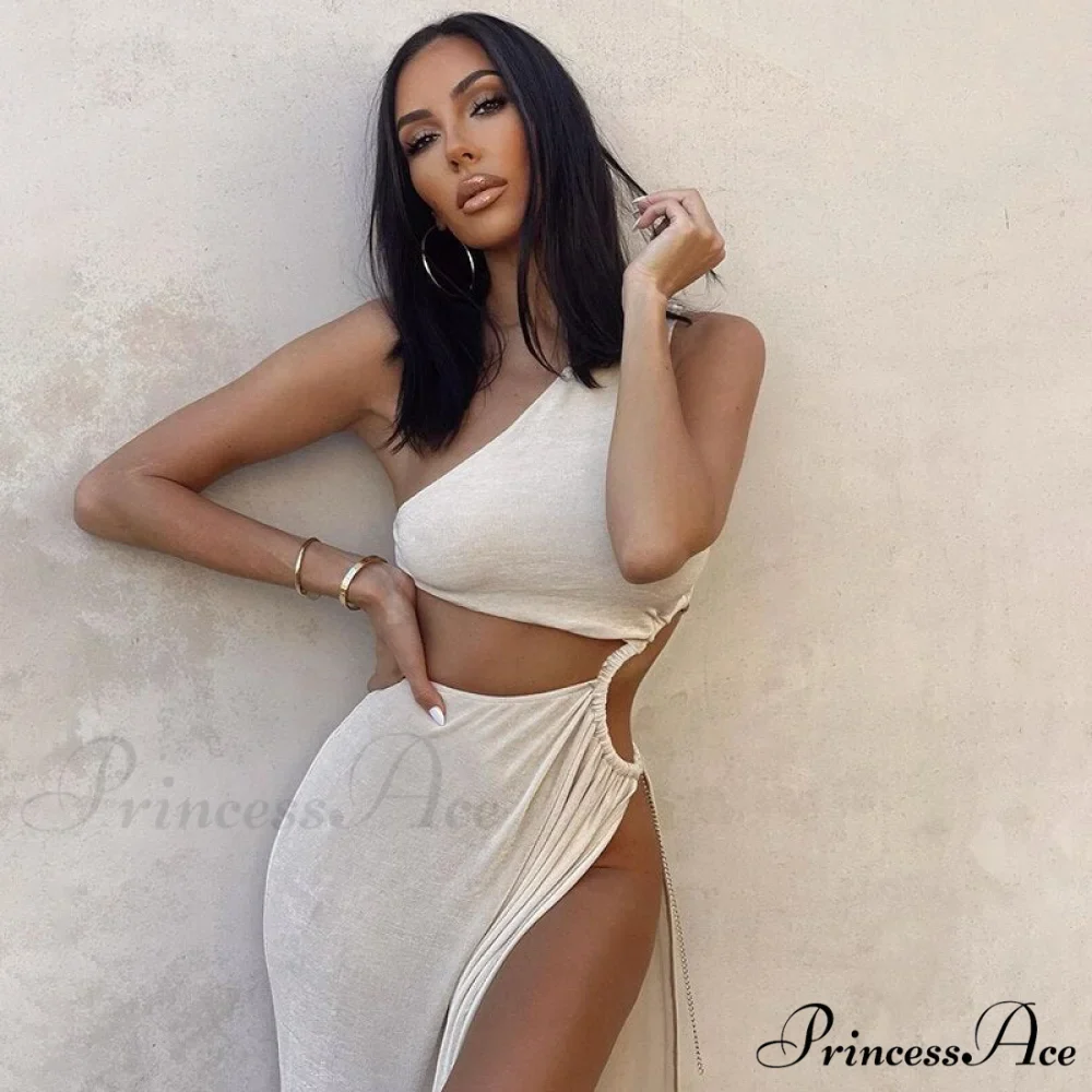 White Shoulder Parties - Women for Split Gown One for Gown and Full-Length Warm-Season Elegant Long Beachwear - Image 5