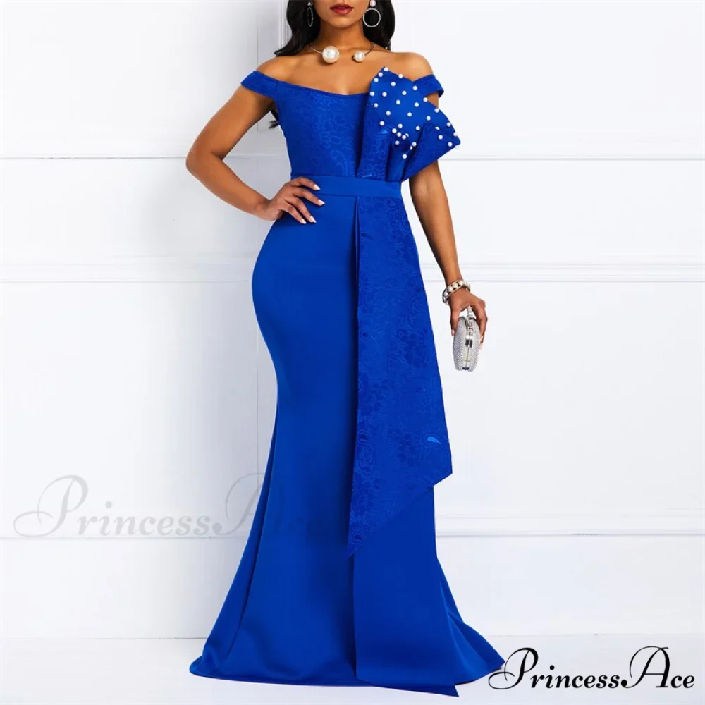 Gown Lace Elegant Embroidery Red Women Cut Low Party Beaded - - Mermaid Warm-Season Floor-Length - Image 3
