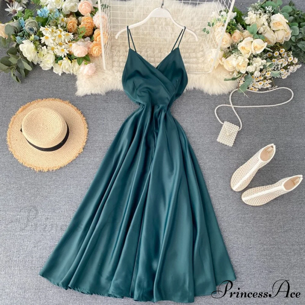 Gown Spaghetti Backless V Women Neck Tank Full-Length Robe Sexy Party Strap Female Long Dresses Festive Warm-Season Vestidos - Image 11