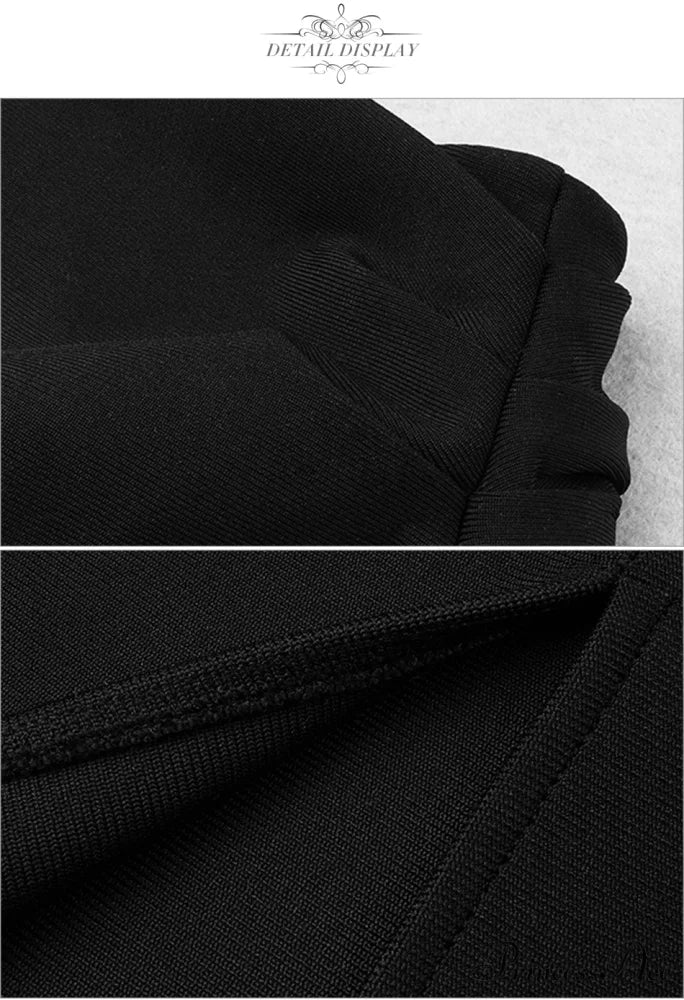 Party Gown Bandage Evening Sleeveless Black Warm-Season Club Sexy Shoulder - Celebrity Women's One Bodycon Dress - Image 6