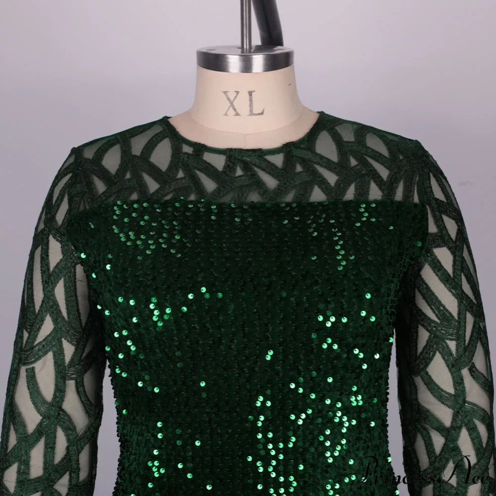 Size Elegant Evening Outfits Sequin Party Women Wedding Plus Bodycon - Warm-Season 4XL Gown - - for Green Gown 5XL - Image 20