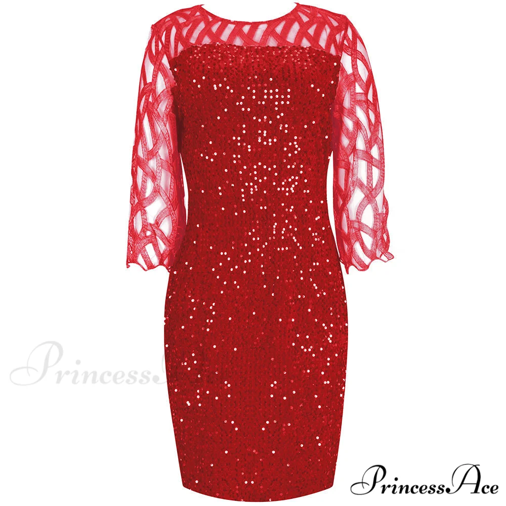 Size Elegant Evening Outfits Sequin Party Women Wedding Plus Bodycon - Warm-Season 4XL Gown - - for Green Gown 5XL - Image 33