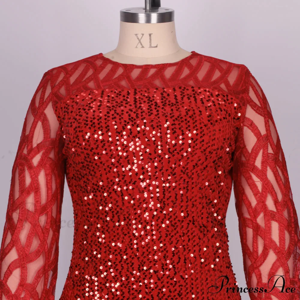 Size Elegant Evening Outfits Sequin Party Women Wedding Plus Bodycon - Warm-Season 4XL Gown - - for Green Gown 5XL - Image 42