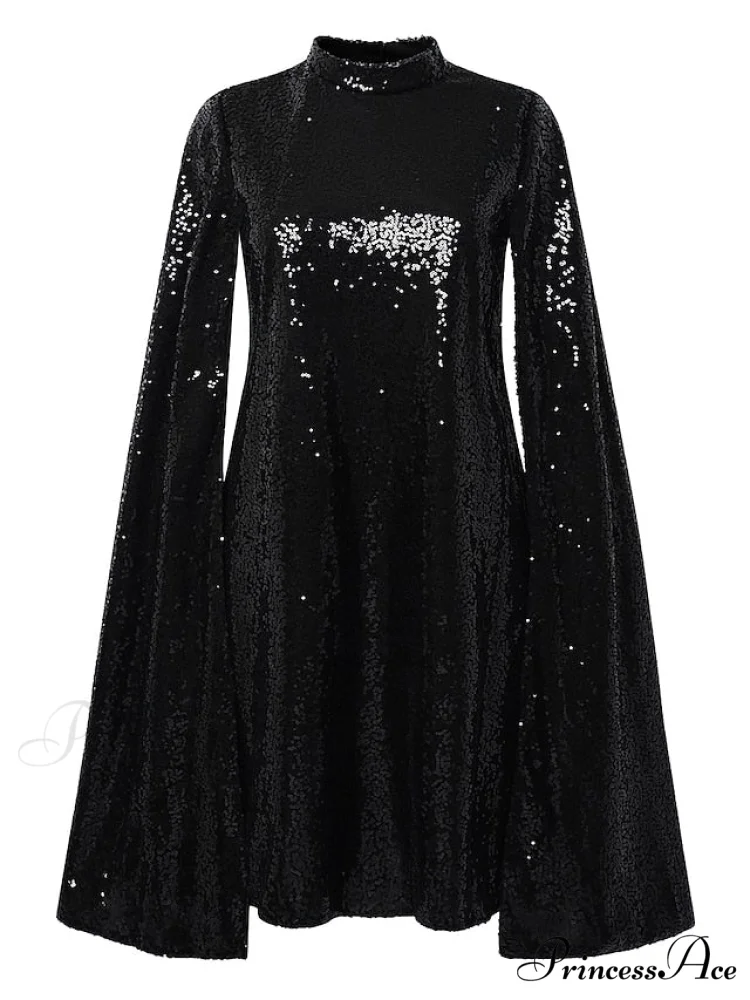 Elegant Women's Silver Party 2024 Crew Gown Sequins Semi Sizes Split Formal Sequin Gown Neck Mini Brief Gold Sleeveless S-XXL - Image 4