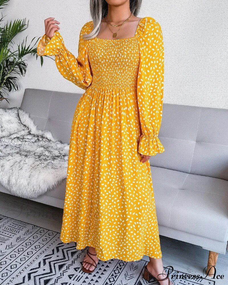 and for Puff Women Gown Elegant Neckline Sleeves with Style Chiffon - Boxy 18123 - Image 2