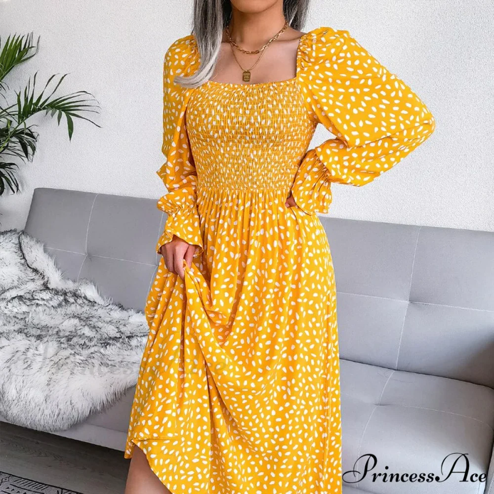 and for Puff Women Gown Elegant Neckline Sleeves with Style Chiffon - Boxy 18123 - Image 3