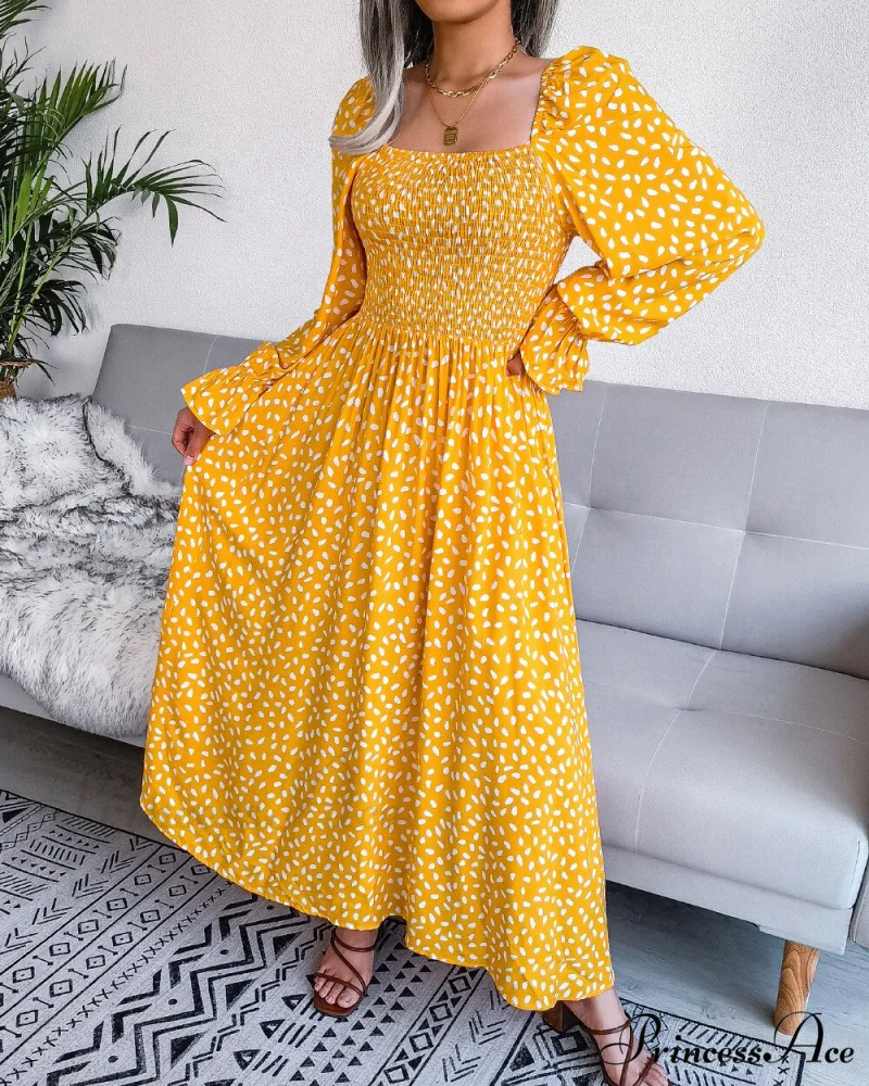 and for Puff Women Gown Elegant Neckline Sleeves with Style Chiffon - Boxy 18123 - Image 5
