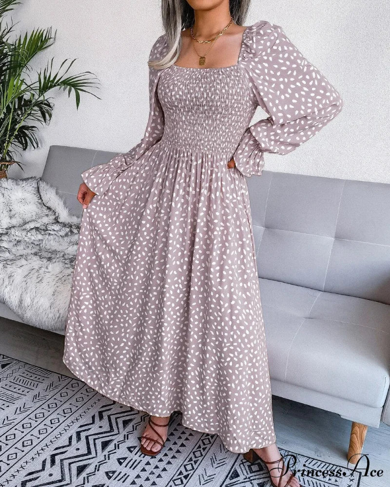 and for Puff Women Gown Elegant Neckline Sleeves with Style Chiffon - Boxy 18123 - Image 6