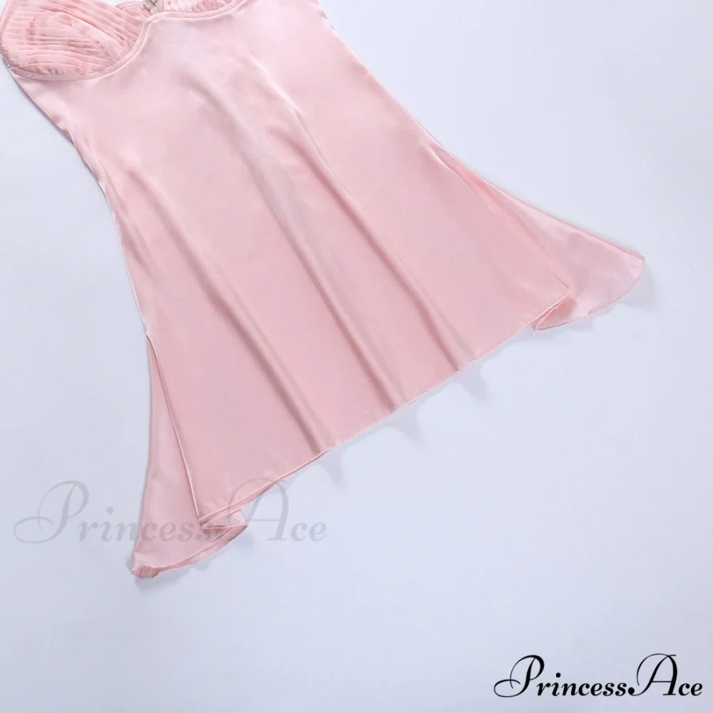 Sleeveless Mini Spaghetti Party Deep Strap V Club Warm-Season Gown Robe Backless Women Satin Neck Vestido - Image 15