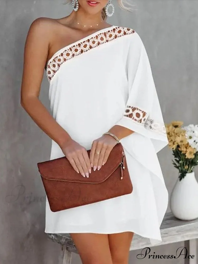 Vintage One-Shoulder Dresses Long Arm Women Design Loose Halter Gown Irregular Gown Spring Party Ruffle Vestido - Image 4