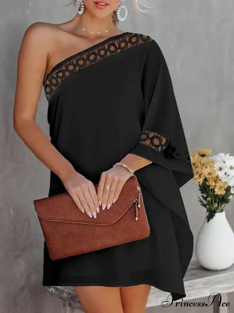 Vintage One-Shoulder Dresses Long Arm Women Design Loose Halter Gown Irregular Gown Spring Party Ruffle Vestido - Image 5