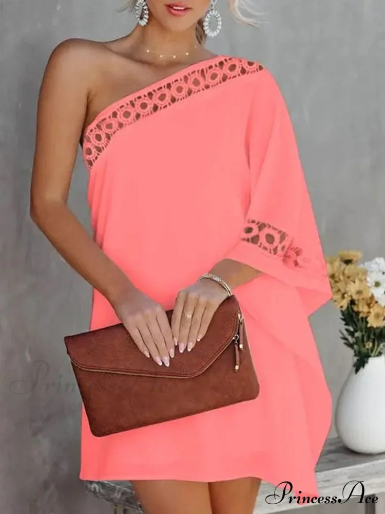 Vintage One-Shoulder Dresses Long Arm Women Design Loose Halter Gown Irregular Gown Spring Party Ruffle Vestido - Image 6