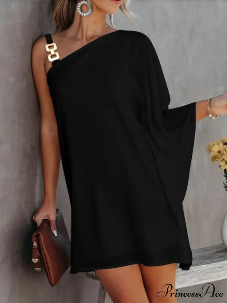 Vintage One-Shoulder Dresses Long Arm Women Design Loose Halter Gown Irregular Gown Spring Party Ruffle Vestido - Image 7