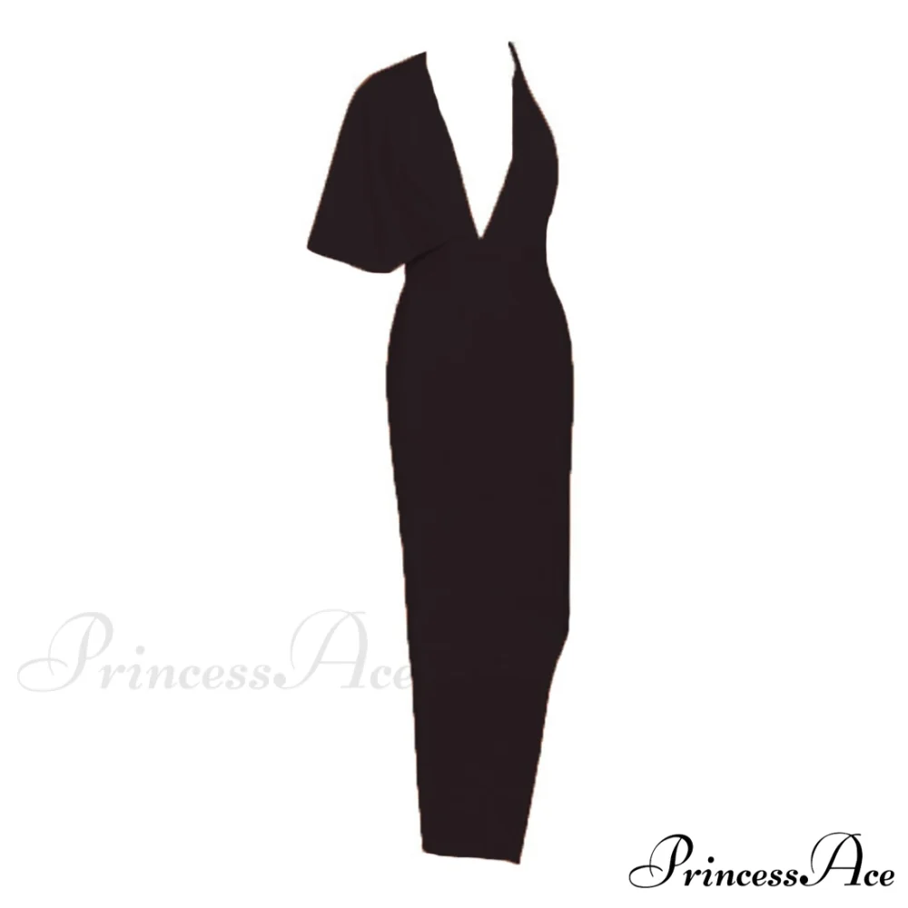 Party Club Neck Backless Orange Black Side Women Trends Long Gown Fashion Evening V Vestidos Gown Draped Split Bandage 2024 - Image 4