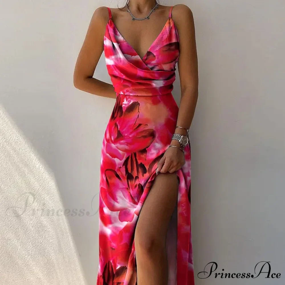 V Warm-Season Gown Sleeveless Design for Party Elegant Neck Women - Image 2