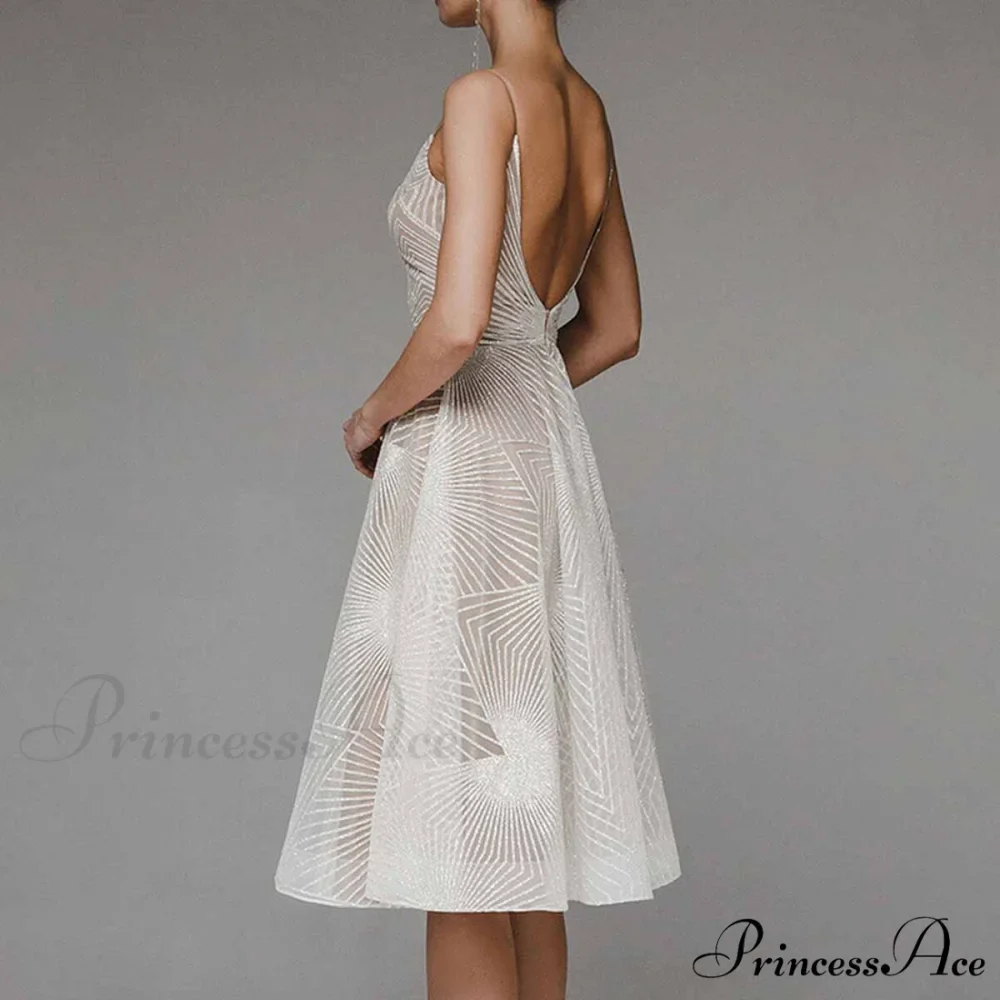 Guest Embroidered Formal Elegant Midi Warm-Season Wedding Evening Party - Backless Gown for Women Dress - Image 3