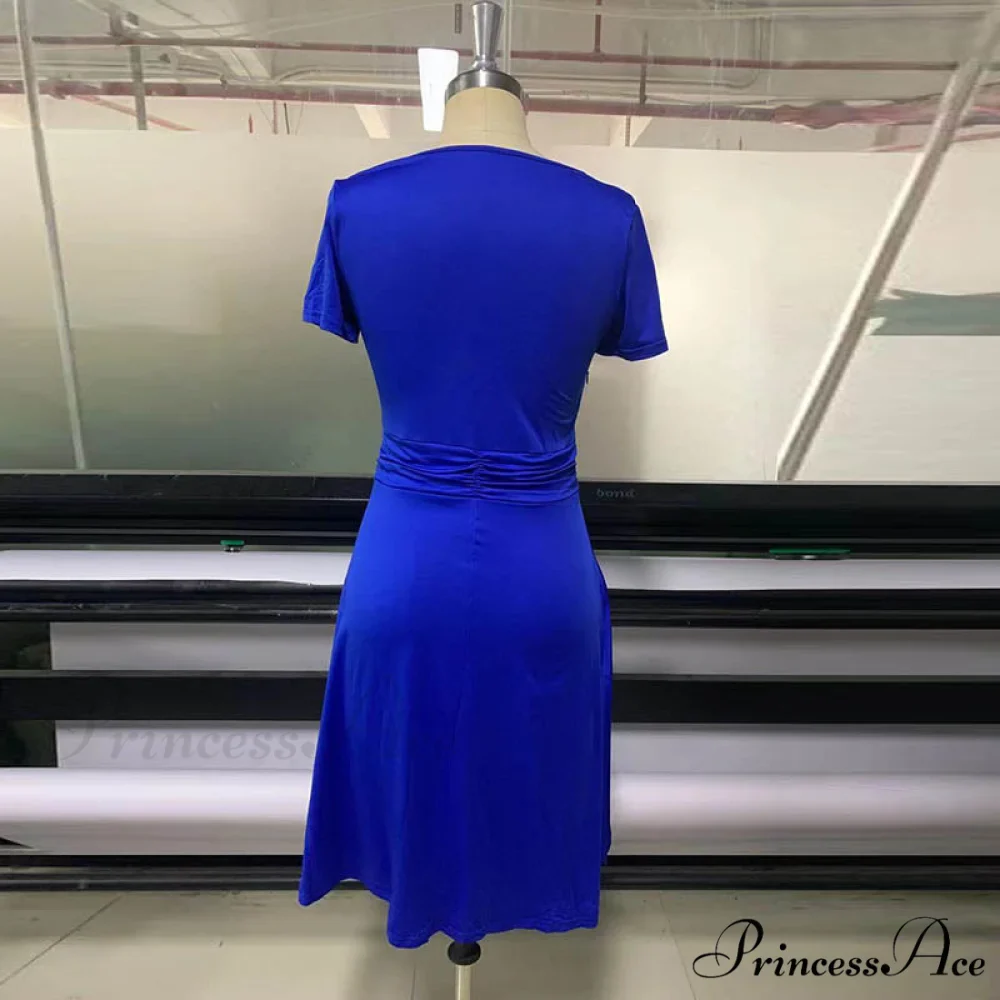 Fashion Gown Brief Retro Gown Office Irregular Waist A-line V-neck Party Women Lady Midi Arm High Warm-Season Elegant 2024 Vestidos - Image 11