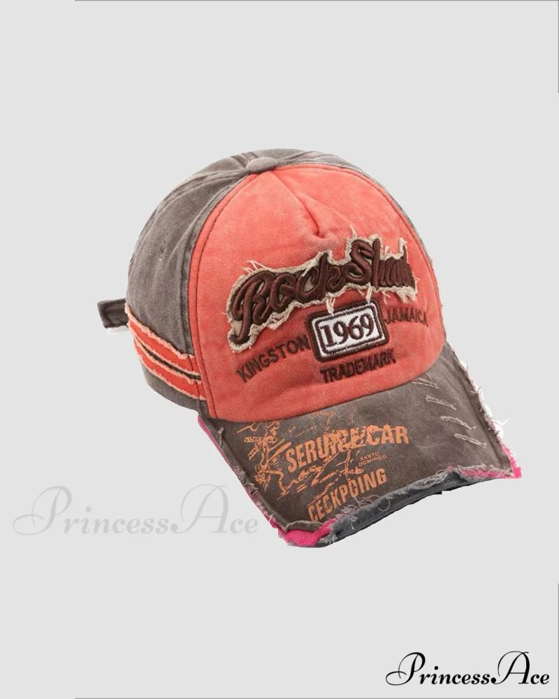 Baseball Vintage Denim Embroidered Distressed Hat 1969 - Image 6