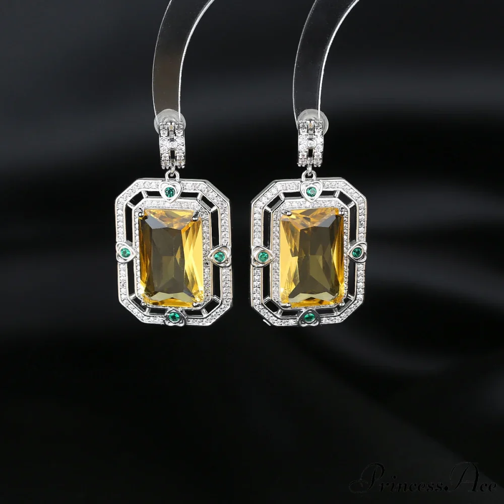 Zircon Geometric Earrings - Image 3
