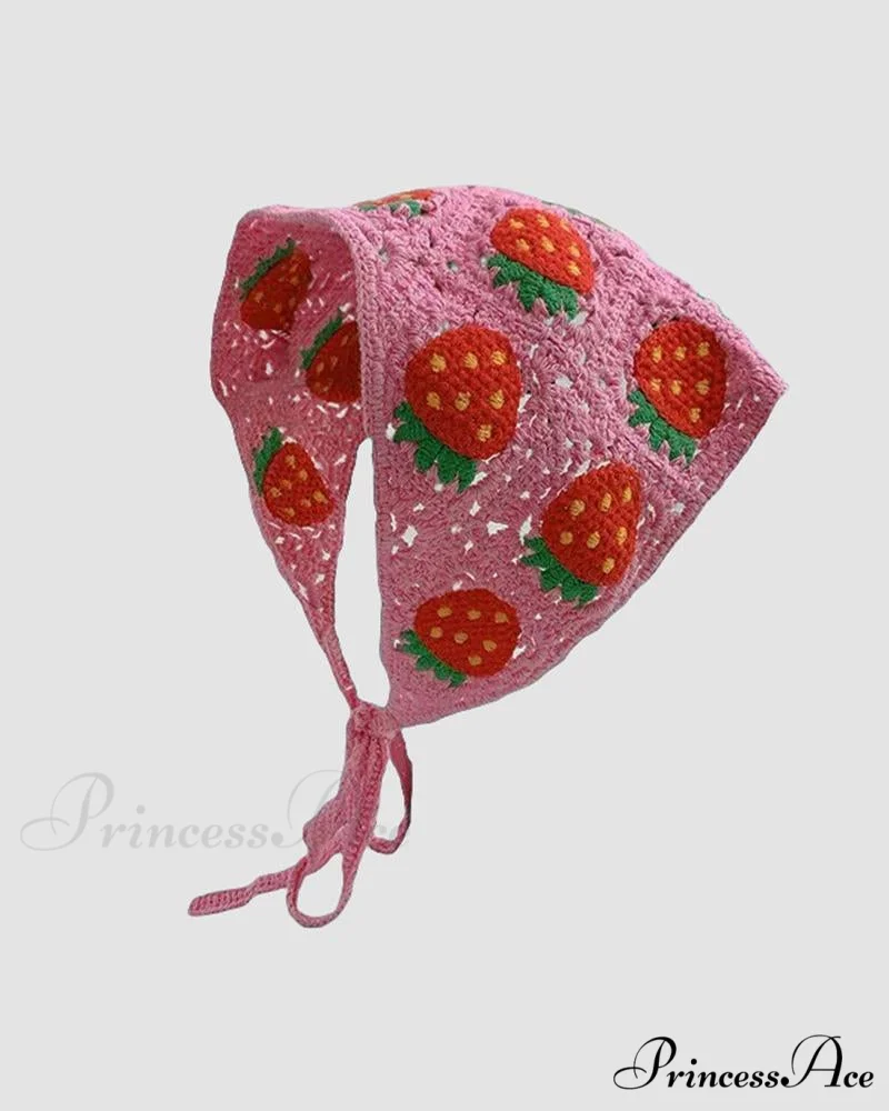 Crochet - Warm-Season Headscarf Plantation (Strawberry) - Image 2
