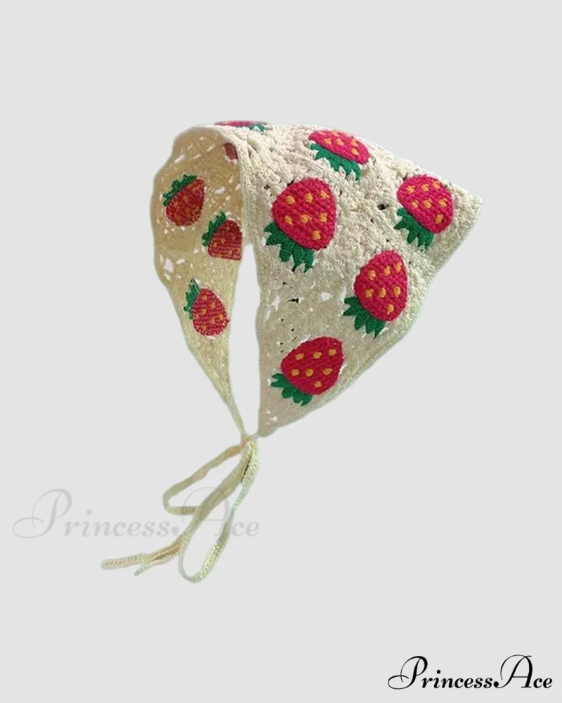 Crochet - Warm-Season Headscarf Plantation (Strawberry) - Image 3