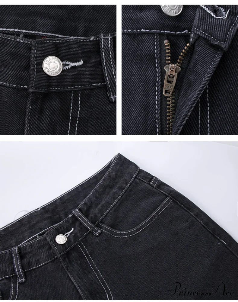 Loose Denim Low Vintage Mom 2024 Leg Baggy New Blue Y2k Waist Fashion Straight Trousers Jeans Women Washed Pants Jeans - Image 17