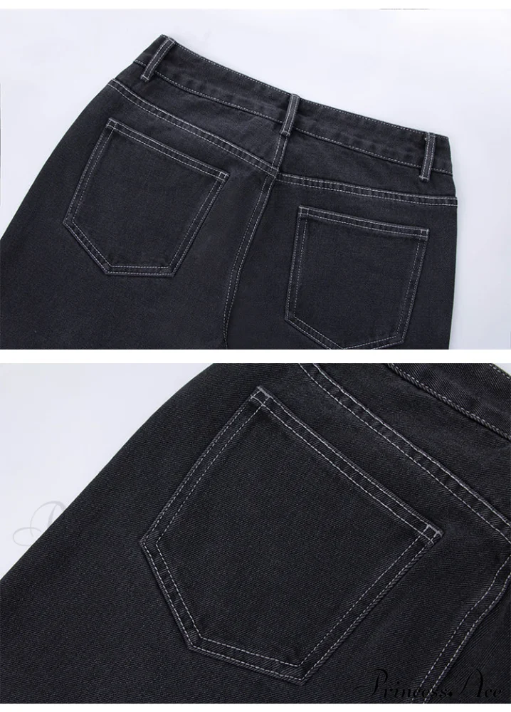 Loose Denim Low Vintage Mom 2024 Leg Baggy New Blue Y2k Waist Fashion Straight Trousers Jeans Women Washed Pants Jeans - Image 18