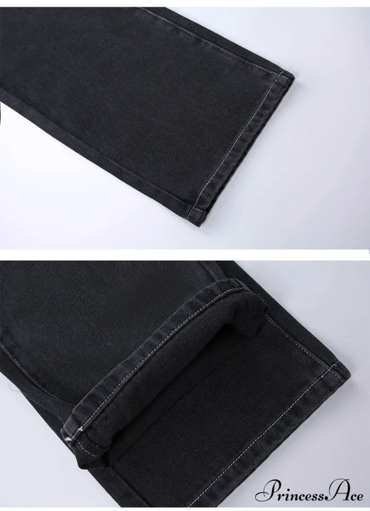 Loose Denim Low Vintage Mom 2024 Leg Baggy New Blue Y2k Waist Fashion Straight Trousers Jeans Women Washed Pants Jeans - Image 19