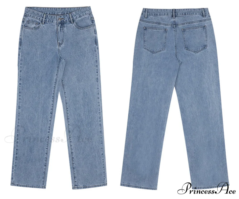Loose Denim Low Vintage Mom 2024 Leg Baggy New Blue Y2k Waist Fashion Straight Trousers Jeans Women Washed Pants Jeans - Image 7