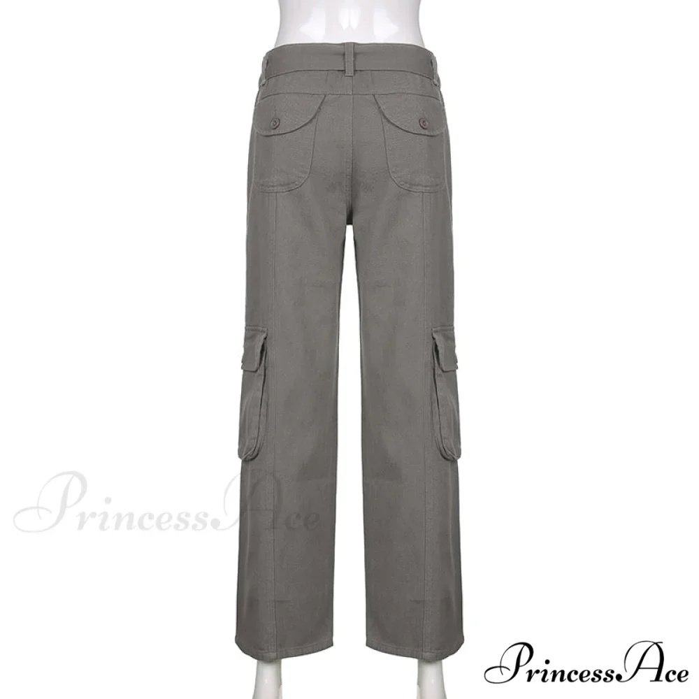Cargo Streetwear Mom Pants Baggy Low Leg Waist 90s Denim Vintage Wide Jeans Trousers Trendy Korean Grunge Hippie Outfits - Image 10